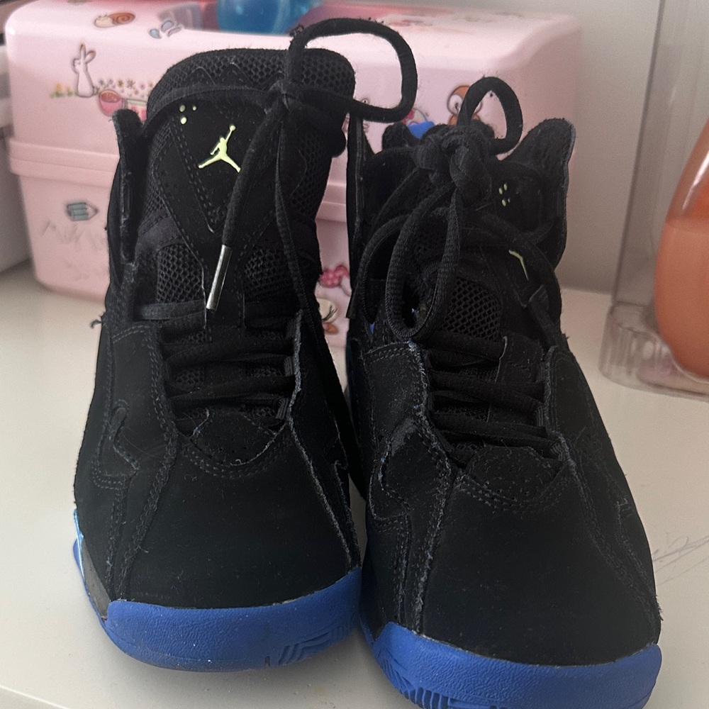 Jordan Kids Black and Blue Sneakers